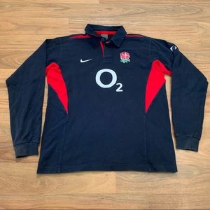 Nike England Rugby Union 2003 Away Shirt Long Sleeve Jersey Youth XL